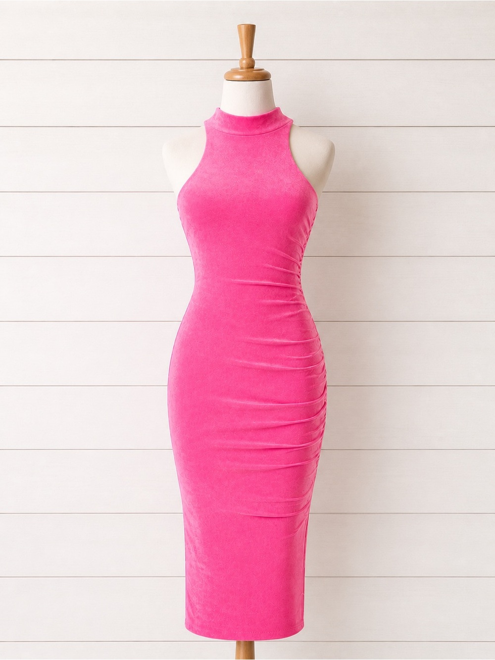 Ser.O.Ya long jersey knit bodycon figure hugging stretch dress.